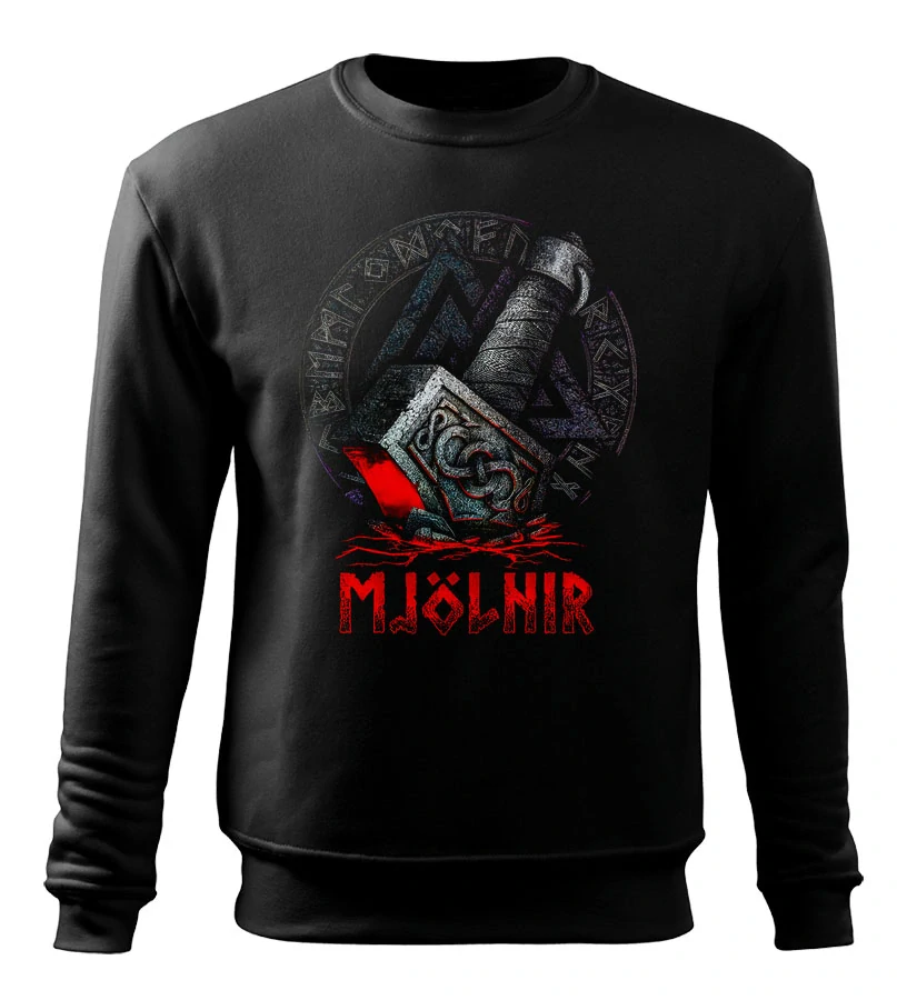 Pánska mikina bez kapucne Mjolnir