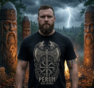 Pánske tričko Perún - Boh hromu