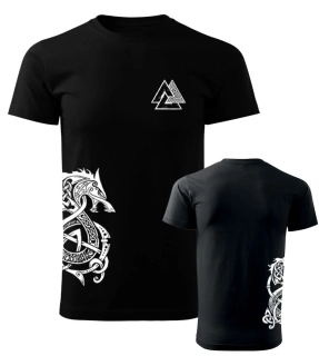 Pánske tričko Valknut a Fenrir