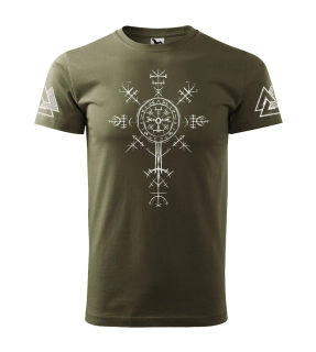 Pánske tričko Valknut, veľk. XXL, čierne